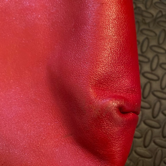 Bright Red Leather Authentic Coach purse - Picture 4 of 8